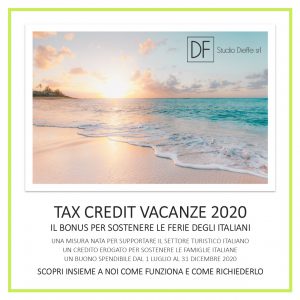 TAX CREDIT VACANZE 2020